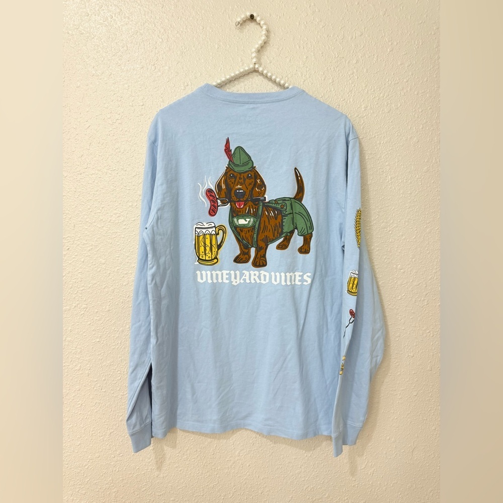 Vineyard Vines Long Sleeve Dachshund Oktoberfest Graphic Size S NWT